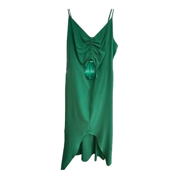 Topshop green Ruched Dress - Picture 2 of 6
